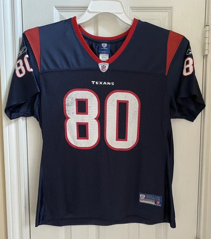 Andre Johnson #80 Jersey Houston Texans Blue Reebok On-Field Women's XL Cover