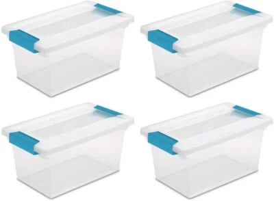 Sterilite Medium Clip Storage  Box 19628604 4 Pack - Image 1 of 4