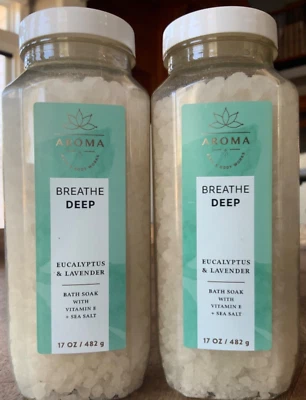 2 (ДВА) Эвкалипт и Лаванда Морская Соль Замачивание Аромат Bath and Body Works - Изображение 1 из 2