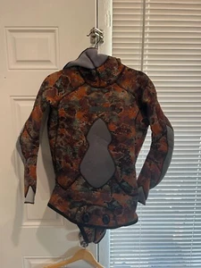 Beuchat Mundial Brown Camo 5mm Wetsuit Top and bottom - Picture 1 of 3