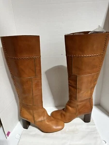 Stivali alti al ginocchio $1395 NUOVI CHLOE EU 38 adatti US 6, 7 marroni patchwork STRETTI - Foto 1 di 16