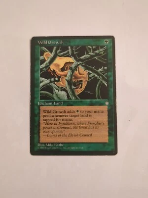 MISPRINT | MISCUT Wild Growth 1x MtG Ice Age ICE PLAYED - Image 1 of 3