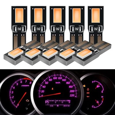 10X Pink T5 74 5630 LED Bulb Speedometer Instrument Panel Cluster Gauge Lights Foto 1 de 4