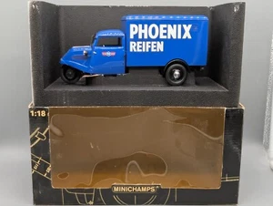 LKW Modell 1:18 Minichamps Tempo 3-Rad Kastenaufbau Phoenix Reifen in OVP - Bild 1 von 9