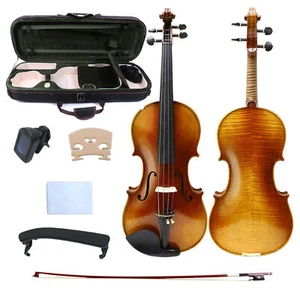 High Quality 4/4 Acoustic Violin Rich Tone Flamed Maple Back With Violin Case - Picture 1 of 8