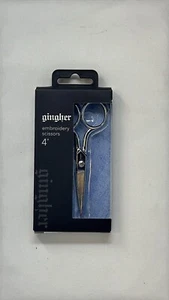 Fiskars GINGHER Embroidery Scissors 4 inches with Leather Sheath - Picture 1 of 2