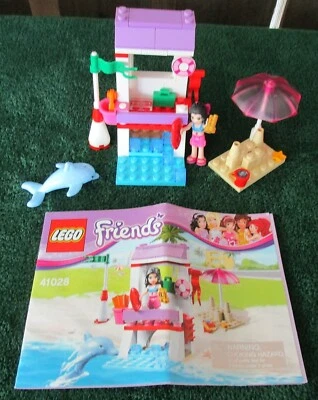 LEGO FRIENDS 41028 SET DE CONSTRUCCIÓN DE POSTES SALVAVIDAS DE EMMA - COMPLETO CON MANUAL - 2014 Foto 1 de 4