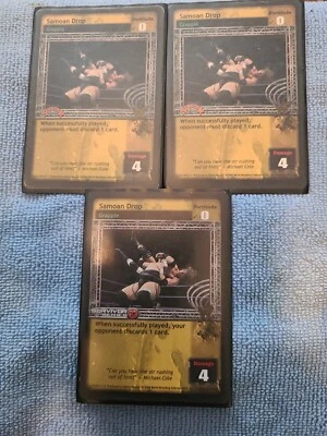WWE/WWF RAW DEAL 3 Rare Samoan Drop Grapple Cards #41/160 V1.1 & #41/383 V1.4 - Image 1 of 4