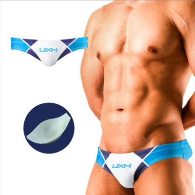 Calzoncillos de natación de tiro bajo para hombre Ropa interior Secado rápido con copa Foto 1 de 4