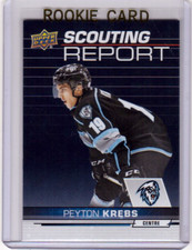 PEYTON KREBS 18/19 Upper Deck CHL Rookie #SR-5 Scouting Report Golden Knights