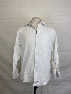 Camisa de vestir English Laundry para hombre blanca de algodón liso 16-31/32 $108 Foto 1 de 4