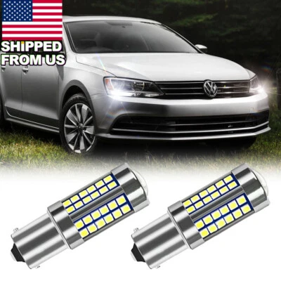 For 2011-2016 Volkswagen Jetta White 54SMD Daytime Running Light DRL Bulbs 2Pcs - Image 1 of 4