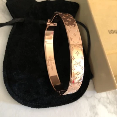 Brazalete Louis Vuitton Brazalete Nanograma M00254 Oro Rosa Talla M Usado Foto 1 de 4