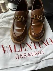 Valentino Garavani Mokassins Slippers / Loafer Logo Signature Tan Brown Gr. 41 - Bild 1 von 8