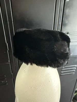 GWENN PENNINGTON EXCLUSIVO SOMBRERO DE PIEL DE VISÓN NEGRO REAL, SOMBRERO PASTILLERO - 7" DIÁMETRO Foto 1 de 4