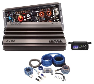 Amplificador mono para automóvil Sundown Audio SALT-2 2000 vatios 1 ohmio + control remoto + kit de cable amplificador Foto 1 de 4