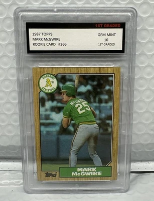 Topps Mark McGwire 366 1987 (calificado #10 Foto 1 de 3