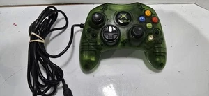 Original Xbox OEM S Type Clear Green Controller W/ Breakaway Cable Tested - Picture 1 of 2