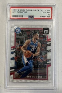 2017 Donruss Optic Ben Simmons PSA 10 Card #114 NBA Philadelphia 76ers Gem MT - Picture 1 of 8