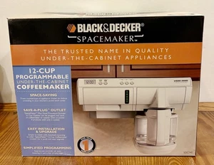New Black & Decker Spacemaker 12 Cup Under Cabinet Coffee Maker SDC740 White - Picture 1 of 8