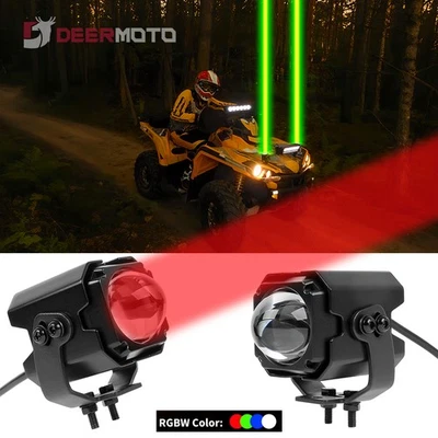 Para Can-Am Maverick X3 Max Láser Sin Látigo RGBW LED Luces Látigo Antena Control Remoto Foto 1 de 4
