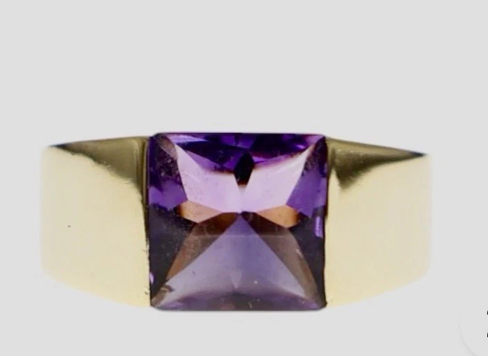 Anillo Cartier Amatista Oro Amarillo 18K 1997 Talla 51 (US 5.75) - De Colección 12.3G Foto 1 de 4