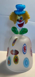 Murano Glas 6 1/2 Zoll Clown Glocke Top - Bild 1 von 8