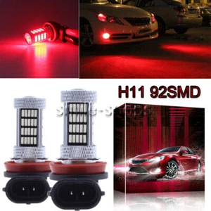 H11 H8 H9 H16 4014 92SMD LED Fog Light Bulbs Conversion Kit High Power Red Color - Picture 1 of 12