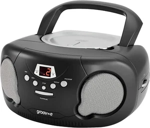 groov e Orginal Boombox Portable CD Player Radio 3.5mm Aux Port LED Display - Picture 1 of 5
