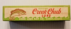 De colección Raro Creek Chub 3202 CUERPO GRASO Señuelo Perca SOLAMENTE CAJA - Imagen 1 de 4