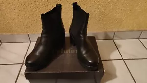 Felmini Damen Stiefelette Gr.38 Leder, Schwarz - Bild 1 von 9