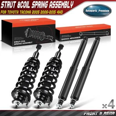 Conjunto de muelle helicoidal y puntal delantero y trasero 4 piezas para Toyota Tacoma 2005 2006-2015 4x4 Foto 1 de 4