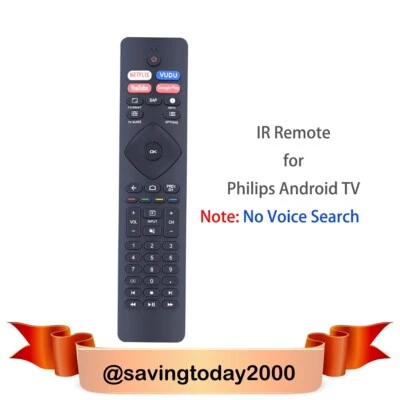 Mando a distancia IR NH800UP RF402A-V14 para Philips Android 4K Ultra HD Smart LED TV Foto 1 de 4