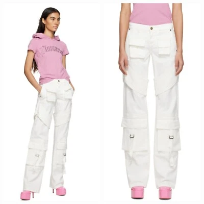 Pantalones cargo BLUMARINE denim blancos talla 36 nuevos con etiquetas Foto 1 de 4