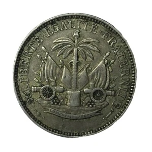 1904-W 5C Haiti C/N Struck Schovill MFG Co. Waterbury Conn. VF+ # - Picture 1 of 2