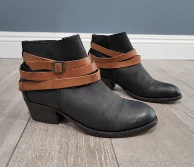 HUDSON Horrigan Negro Tostado Cuero Botines Botines 39/8-8.5M Foto 1 de 4