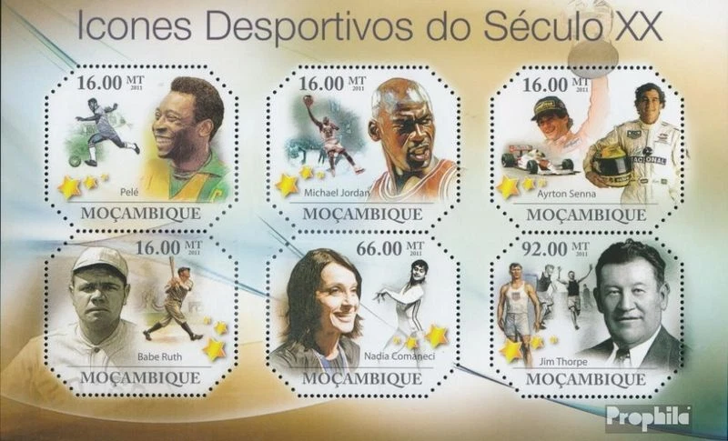 Briefmarken Mosambik 2011 Mi 4784-4789 Kleinbogen (kompl. Ausgabe) postfrisch Sp - Bild 1 von 1