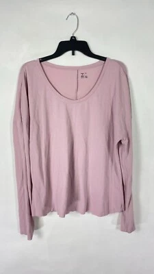 Blusa para mujer Z by Zella Top cuello redondo manga 3/4 espalda dividida rosa talla XL. Foto 1 de 4