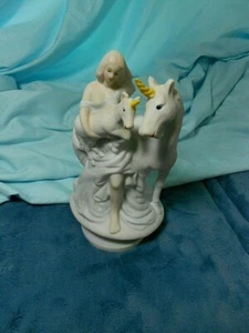 Lady w Unicorn Baby,Unicorn Mother,Revolving,playing "Impossible Dream"  # 6146 - Picture 1 of 12