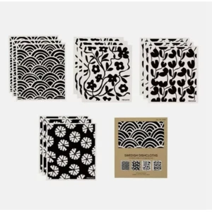 Schwedische Geschirrtücher 12er Pack 6,7" x 7,5" perfekte Kombination aus Schwamm und Tüchern - Bild 1 von 5