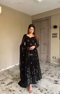 New Gown Salwar Kameez Pakistani Dress Ready To Wear Suits Indian Wedding Party - Picture 1 of 8