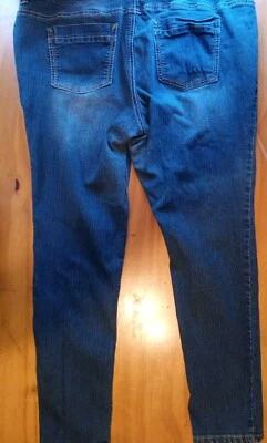 Jeans Jade Rectos Ajustados Bordados Puntada Gruesa Azul Denim plus 20 43Wx31.5L Foto 1 de 4