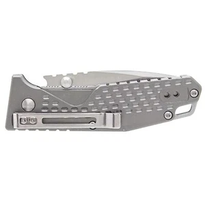 Sanrenmu Taschenmesser 8Cr13MoVStahl Vollmetall Metallgrau Outdoor Survival - Picture 1 of 5