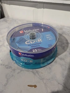 Verbatim 96155 Music CD-R 80min 40x with Branded Surface - 25pk Spindle - Picture 1 of 3