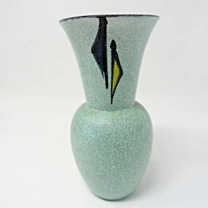 Vintage Vase made in Japan Mid century modern textured Turquoise 7" MCM - Picture 1 of 5
