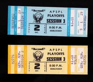 1978 Detroit Caesars Professional Softball 2 TWO FULL PLAYOFFS TICKETS Norm Cash - Picture 1 of 2