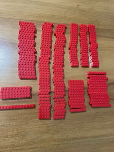 LEGO Red Brick LOT OF 181 1X3 1X4 1X6 1X8 1x10 1x12 PART - Picture 1 of 7