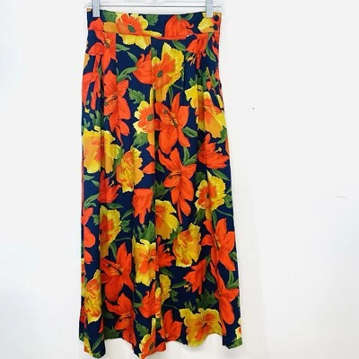 Vtg Cambridge Dry Goods Mod Maxi Skirt SZ 6 Vibrant Colorful A Line Pockets Boho - Image 1 of 4