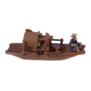 Extra Large Aquarium Decorations Oriental Boat Exquisite Detail Ornament - Picture 1 of 11