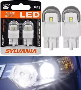 Sylvania ZEVO LED Light 7443 White 6000K Two Bulbs DRL Daytime light Replacement - Picture 1 of 12